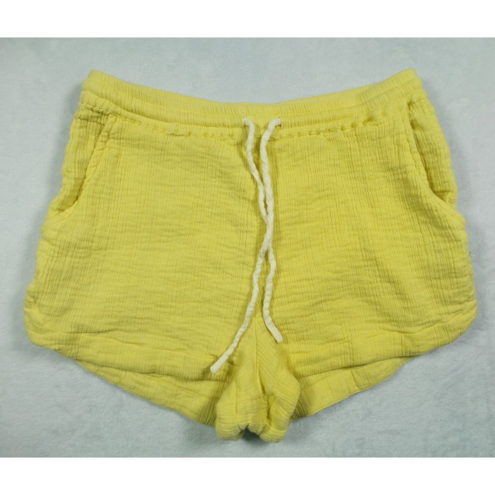 Sisstrevolution Shorts Womens Size Small Yellow Lightweight Drawstring Stretch